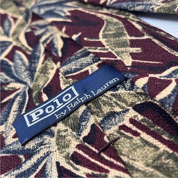 EUC Polo By Ralph Lauren Palm Pattern Tie - Picture 9 of 9